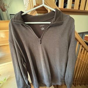 Van Heusen Men's Gray Zip-Up Sweater